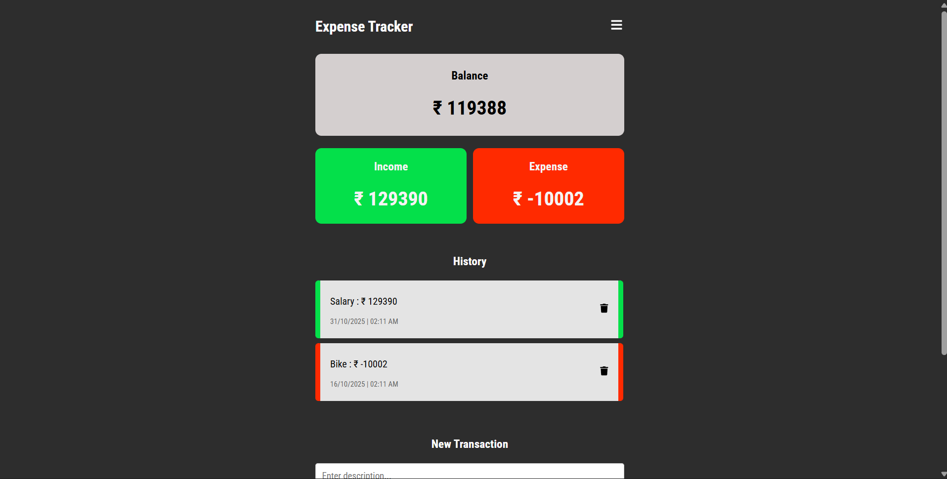 expense tracker